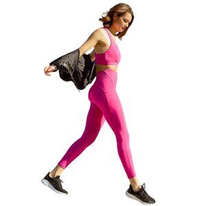 Butter Yoga Leggings with Side Pockets in Sonic Pink